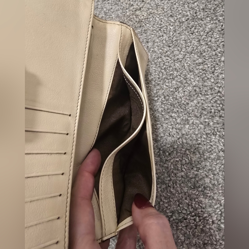 Celine Vintage Canvas Trifold Wallet Neutrals Classic Chic Luxury Minimalist - Picture 11 of 16